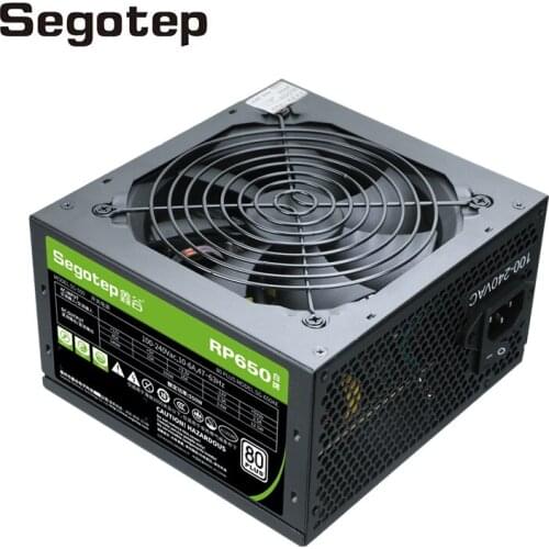 Segotep PC Power Supply Max power 650W 80plus white ATX Power Supply 96-264V 12V Active PFC Non-Modular