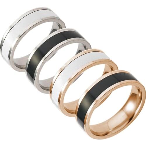 Mens Ring Punk Rock Smooth 316L Stainless Steel Ring For Men Hip Hop Party Jewelry Wholesale Male Wedding Anel