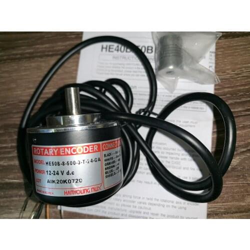 Hanyoung NUX rotary encoder HE50B-8-500-3-T-24 HE50B-8-360-3-N-24 new version HE50B-8-500-3-T-24-GA