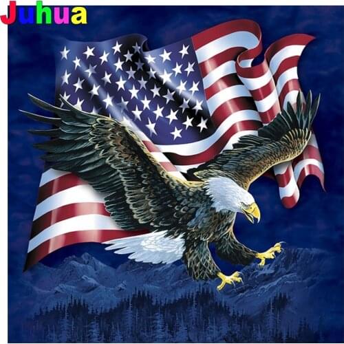 American freedom eagle diy Diamond Painting Mosaic 5D Full Square Round diamond Embroidery gift home decor drop shipping