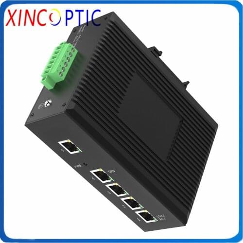 5*10/100Base-T Industrial Ethernet Switch Gigabit 5Ports RJ45 Gigabit Unmanaged Ethernet Network POE Switch
