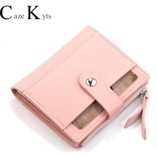 2020 New short paragraph ladies small wallet drivers license wallet Korean version coin purse female mini button bag