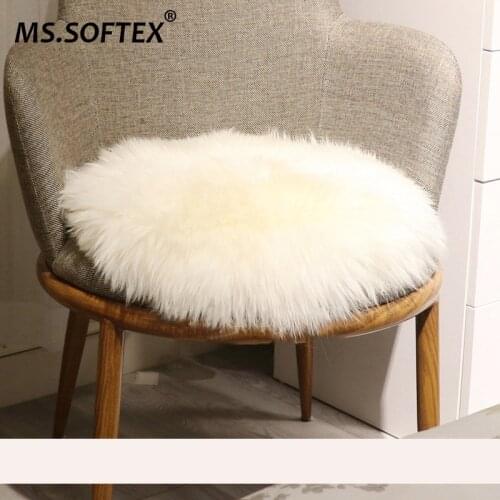 MS.Softex Sheepskin Cushion Round Shape 60*45cm