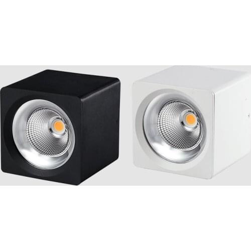 Square Dimmable COB LED Downlights 7W 9W 12W LED Ceiling Spot lights AC85~265V LED Ceiling Lamps Warm/Cold White Indoor Lighting