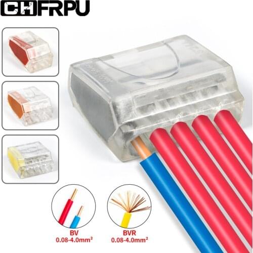 Mini Quick Wire Connector 252 253 254 255 Quick Conectors Universal Push-in Terminal Block LED Conector 30/50/100pcs