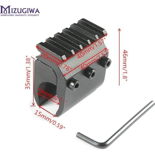 MIZUGIWA Tactical 20mm Picatinny Rail Weaver Base Adapter Hunting Rifle Gun Scope Converter Laser Sight Base Flashlight Mount