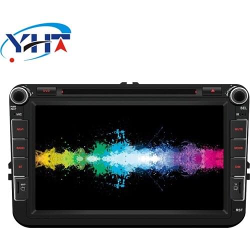 VW 2din 8" Quad-Core 1+16G Android 8.1 Car Radio DVD Player with Touch Screen Wifi BT HD 1024*600 MirrorLink for VW