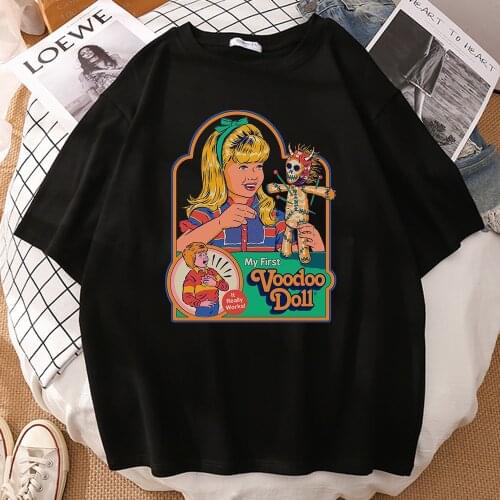 My First Voodoo Doll Prints Male T Shirts Simple Soft Clothing Breathable Comfortable T-Shirts Retro High Quality T Shirt Man