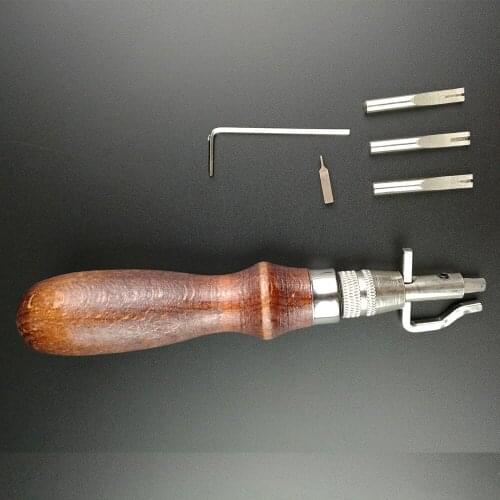 5 In 1 DIY Leather Craft Tool Set Edge Stitching Groover Crease Leather Tools Costura Herramientas Para Cuero Sewing Accessory