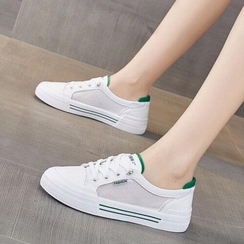 2021 New Hot Sale Flat Womens Shoes Fashion All-match Womens Flat Casual Shoes Mesh Breathable Single Shoes