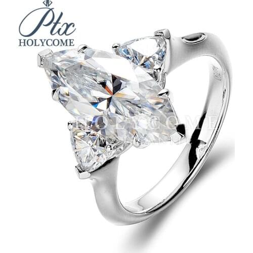 New design White Gold Marquise Main Stone moissanite Engagement Wedding Ring Серьги кольцо браслет