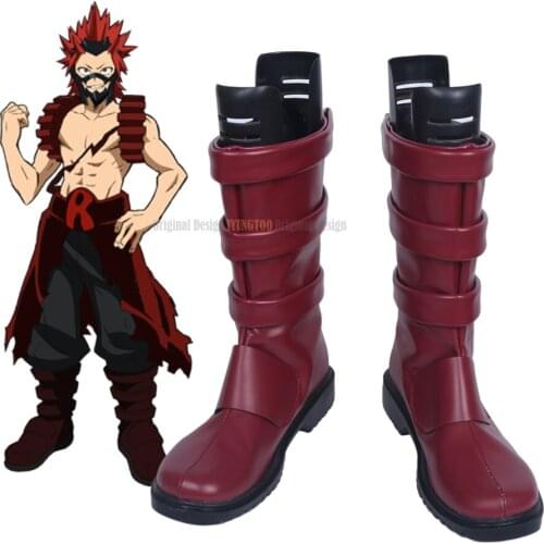Eijiro Kirishima Cosplay Shoes My Hero Academia Red Boots Cosplay Boku no Hero Cosplay Shoes Custom Made
