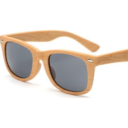 Men Retro Bamboo Sunglasses Wooden Bamboo Glasses Men Designer Fashion Square Wood Sun Male Faux Wood Glasses Unisex