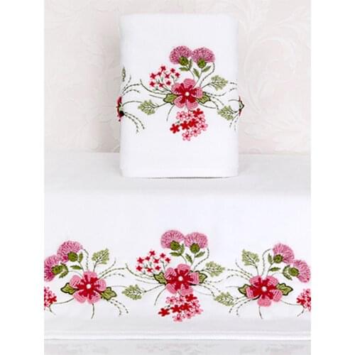 Puskül Derorative Kitchen Bathroom Velvet Embroidered Towel for Hand Face Famous 100% Velvet Turkey Fabric 50*90 cm Motif towel