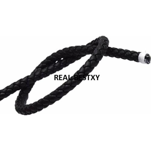 2m/lot Approx: 6mm Black Round Leather Cord Findings Bracelets Accessories Leather Rope For DIY Bracelet Jewelry Making cords