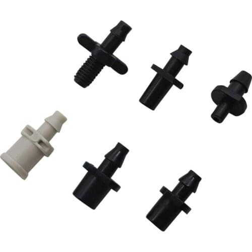 4mm Barbed Straight connector Hose Quick Connectors Irrigation Plumbing Pipe Fittings Nozzle Adapter 20 Pcs