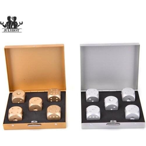 Entertainment Games 5PCS Aluminum Alloy Dice Portable Indoor Entertainment Games Dice Set Dice