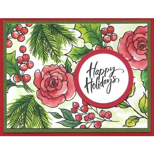 Happy Holiday Flowers Leaves Transparent Clear Stamps Silicone Seals Stamp for DIY Scrapbooking Paper Crafts Cards Making 2020
