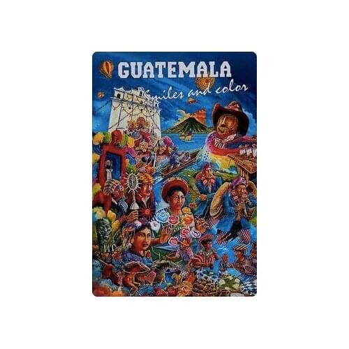 Smiles and Color Guatemala Latin America Travel Tourism Classic Retro Vintage Poster Canvas DIY Wall Paper Home Decor Gift