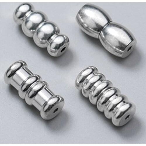 925 Sterling Silver Pearl Necklace/Bracelets Buckle Clasps S925 Twisted Screw Connection Buckle DIY Fine Jewelry Accessories