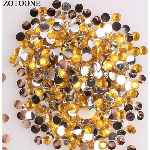 ZOTOONE Flatback Resin Non Hotfix Rhinestones DIY Mobile Phone Nail Art Glue On Rhinestones Stones And Crystals Strass Applique