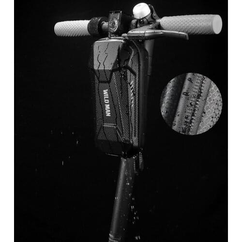 WILD MAN Rainproof Multifunctional Folding Bike Bag Bicycle Handlebar Bag Panniers EVA Hard Shell Front Cycling Bag Accessories