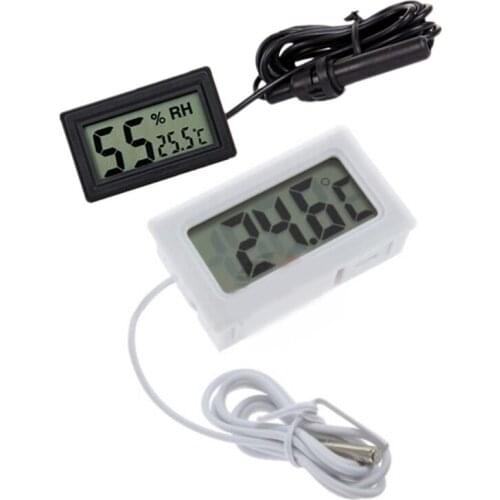 TPM-10 FY-10 2M-3M-5M LED Digital Thermometer Temperature Sensor Degrees Celsius LCD Display for Baby Bath Incubator Car