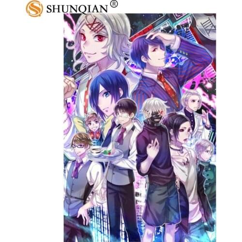 Tokyo Ghoul Canvas Poster Home Decor Custom Cloth Posters 20X30cm,27X40cm,30X45cm Best Gift DIY Fabric Posters