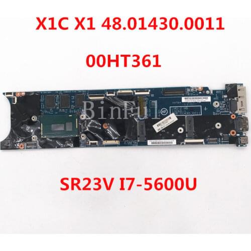 High quality For lenovo ThinkPad X1C Laptop motherboard 00HT361 13268-1 448.01430.0011 With SR23V I7-5600U 8GB 100% full Teste