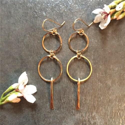 925 Silver Hoops Earrings Boho Gold Filled Earrings Handmade Earrings Brincos Pendientes Orbellen Minimalism Earrings for Women