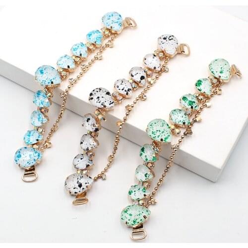 1pc/lot 140MM Rhinestone for Shoes Chain accessories DIY Garment sewing accessories Metal Crystal Rhinestone bikini Connectors