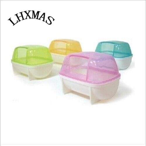 1pcs Plastic Pet Hamster Bathroom Sand Bath Room Toilet Box Hamster Clean Health deodorant Random Color Pet Supplies D262