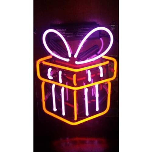 14“ Christmas Birthday Gift Acrylic Custom Neon Light Lamp Sign Beer Bar Real Glass Decorate Home Wall Room Windows Tube Artwork