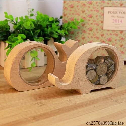 20 Pcs Wooden Money Saving Box Animals Money Storage Box Birthday Gift for Kids Elephant Piggy Banks Coins Bank