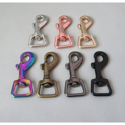20Pcs /Pack 15mm Metal Carabiners Swivel Lobster Clasp Clip Loop Snap Hook For Dog Pet Leads Leash Hardware Sewing DIY Accessory