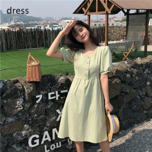2021 is suitable for outdoor outing girlfriend Harajuku retro princess dress Japanese college style summer cute dress