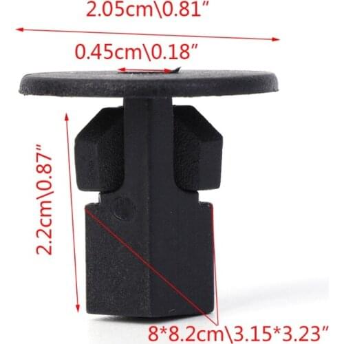 50 Pcs Car Fastener Clips Bumper Inner Rivets Push 8x8.2mm for toyota