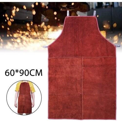 60cm*90cm Welding Protect Apron Welder Heat Insulation Protection Cow Leather Apron Safety Workwear Welding Equipment