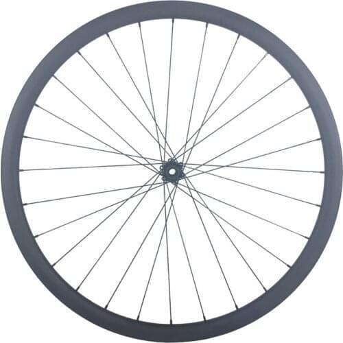 700C 30mm x 24mm wide tubular cyclocross road disc bicycle carbon front wheel Novatec D411SB 411 24 28 holes M5 M12 M15 100mm