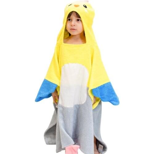 Chun Ke Childrens Bath Towel Cloak With Hood Pure Cotton Absorbent Baby Bathing Swimming Wear Bathrobes Thick Towels