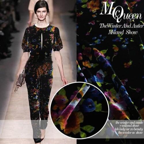 Free 100%Silk Velvet Fabric Computer Thickening Georgette Clothes Cheongsam Cotton Fabric Cloth Tissu Wholesale Retail Quilting