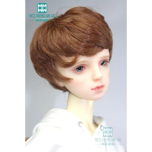 BJD doll wigs brown Micro curly hair head Clear Silicone Wig Cap Protection Cover for 1/6 1/4 1/3 BJD Doll SD doll