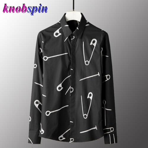Brand Men Shirt Luxury 100% Pure Cotton Pin Embroidery Long Sleeve Men Shirts Plus Size 3XL 4XL Slim Fit Party Mens Dress Shirts