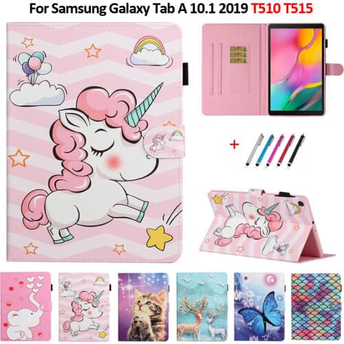 Cute Cat Unicorn Giraffe Tablet For Funda Samsung Galaxy Tab A 10 1 2019 Case SM-T510 SM-T515 Cover For Galaxy Tab A 10.1 2019
