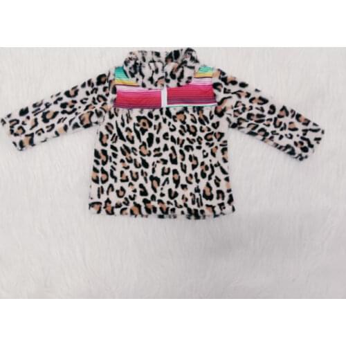 Children personality modern new design leopard print coat for the baby girls and princess baby