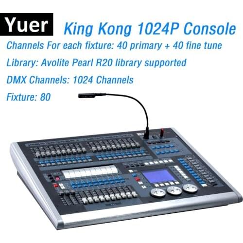 Dj Lighting Equipments King Kong 1024P DMX Controller LED Moving Head Lights Console DMX512 Computer Stage Lights Controller