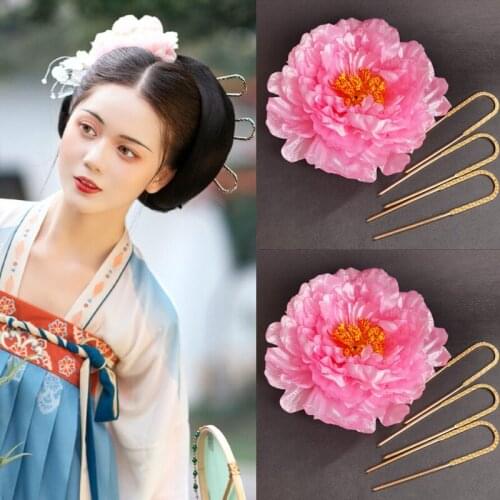 Hanfu Hair Clip Vintage Hair Stick Accessories For Women Princess Headwear Hair Flower Antique Photography Retro TV Play