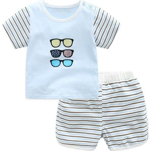 Children Sets Boy Cartoon T-shirts Shorts Summer Children Clothing Set Cotton Kids Outfits New Style Boys Clothes 2-10 Years