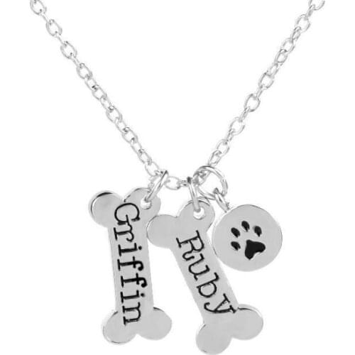 Best Friends Matching Necklace & Dog Tag Clip Bone Key Chain Friendship BFF