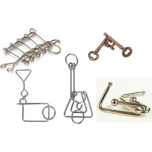 Metal Wire Puzzle Magic IQ Mind Brain Teaser Puzzles Game for Adults Children